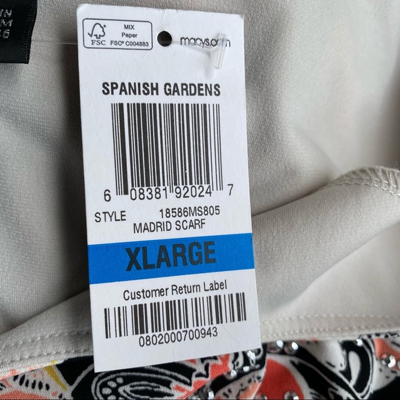 Style & Co. Spanish Gardens Madrid Scarf Tunic - Picture 14 of 15